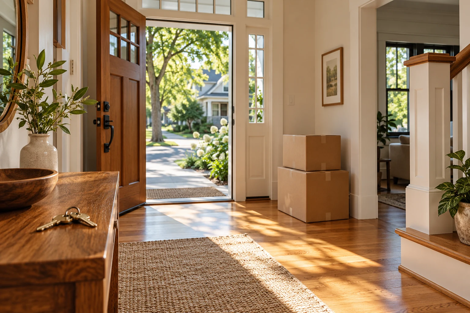 Illustrative welcoming entryway